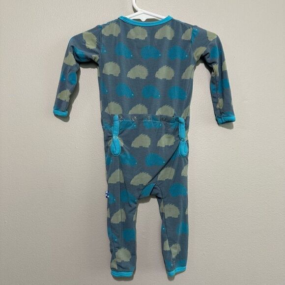 Kickee Pants Bamboo Fitted Coveralls Size 3-6 Months Dusty Sky Porcupine - Picture 8 of 10